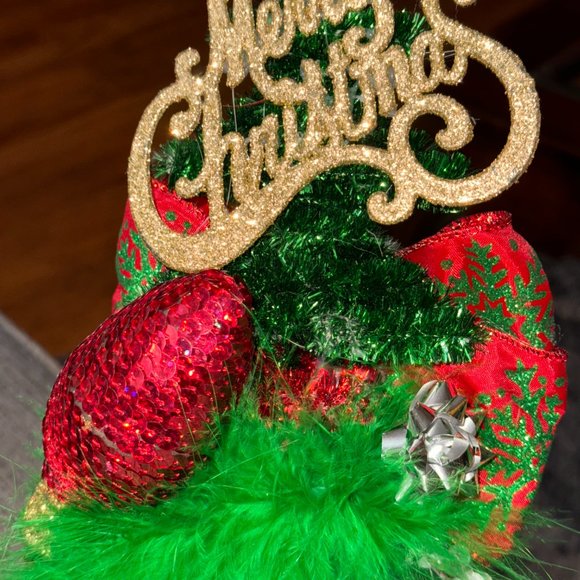 Christmas Headband, Holiday Party Headpiece, Ugly Sweater Party Hair Accessory - Picture 7 of 16